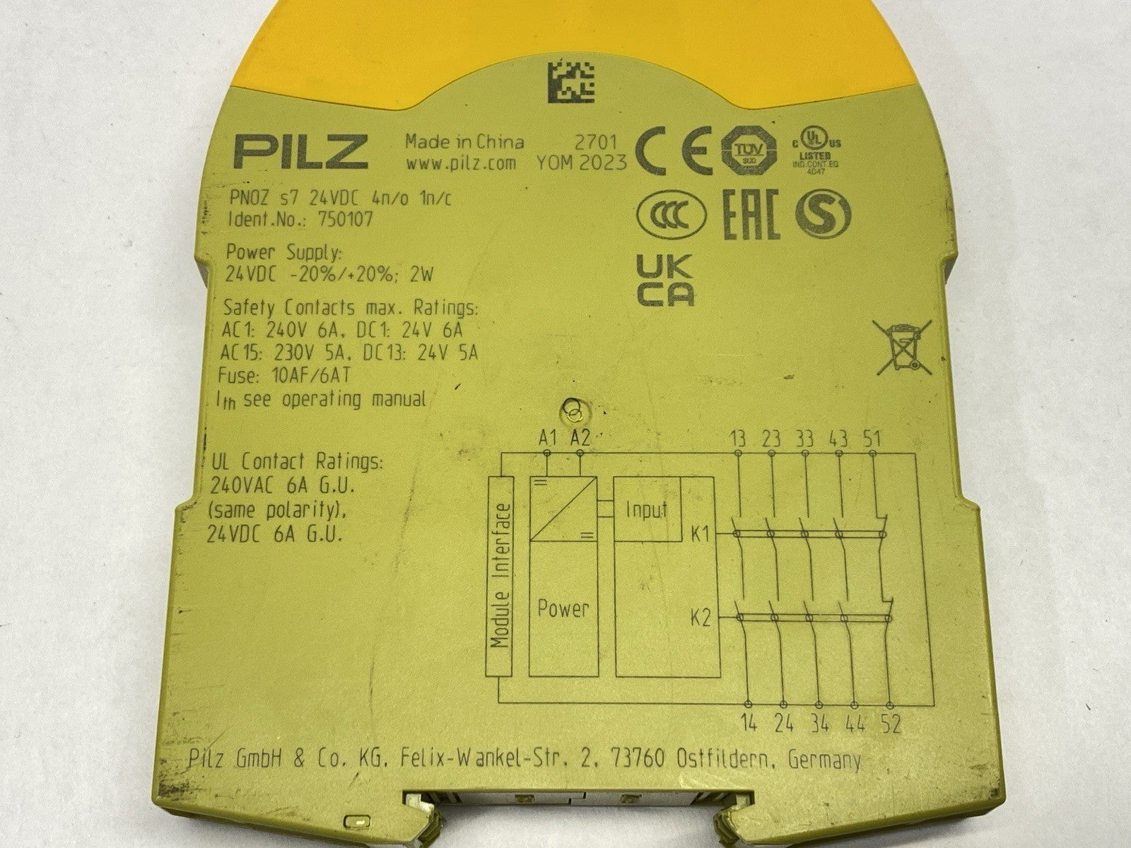 PNOZ s7 24VDC 4n/o 1n/c | Pilz sigma Contact Safety Relay Module 750107 - For parts or not working - Maverick Industrial Sales