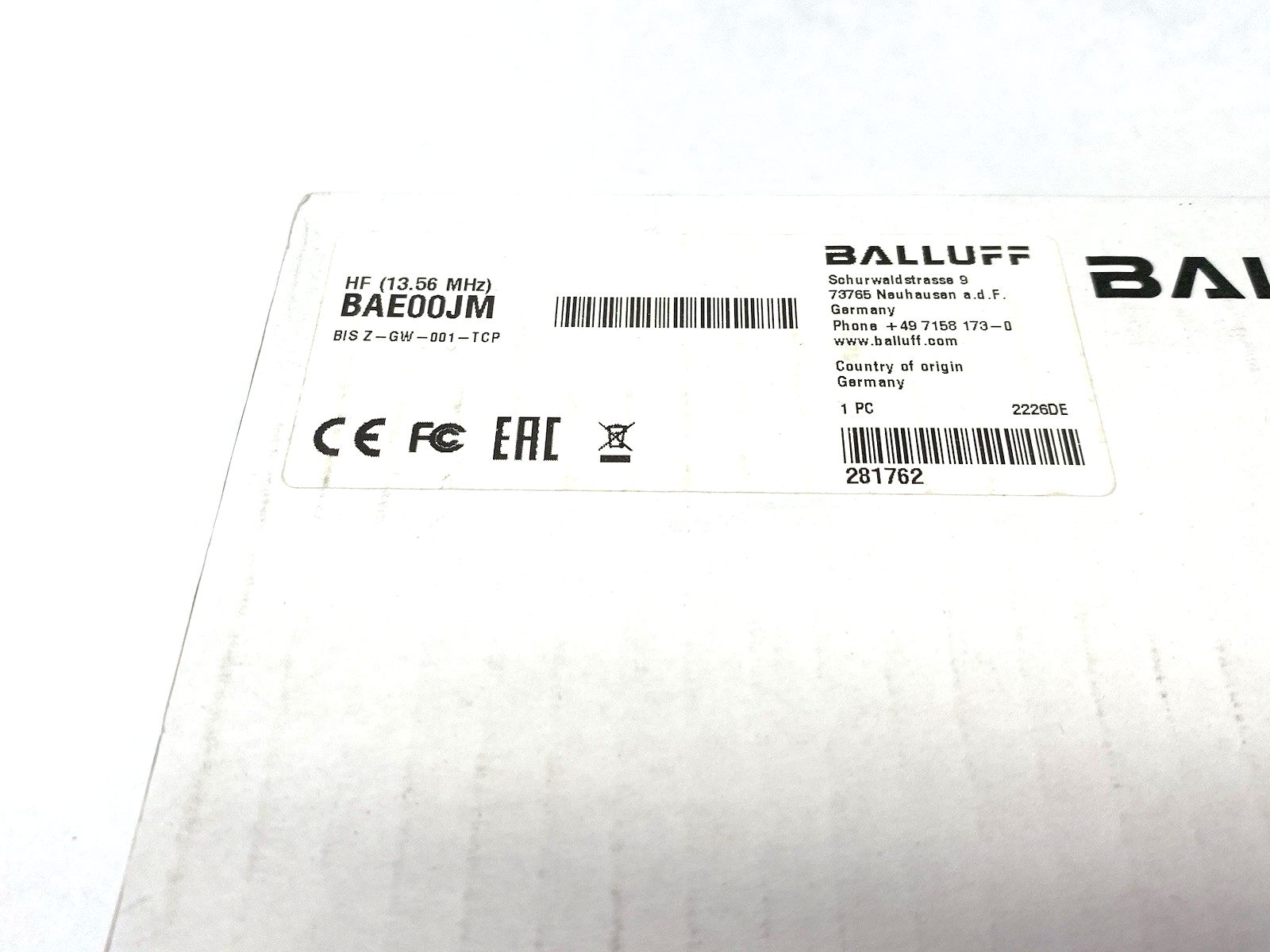 Balluff BAE00JM HF Communication Module, (13.56 MHz) Ethernet BIS Z-GW-001-TCP - Maverick Industrial Sales