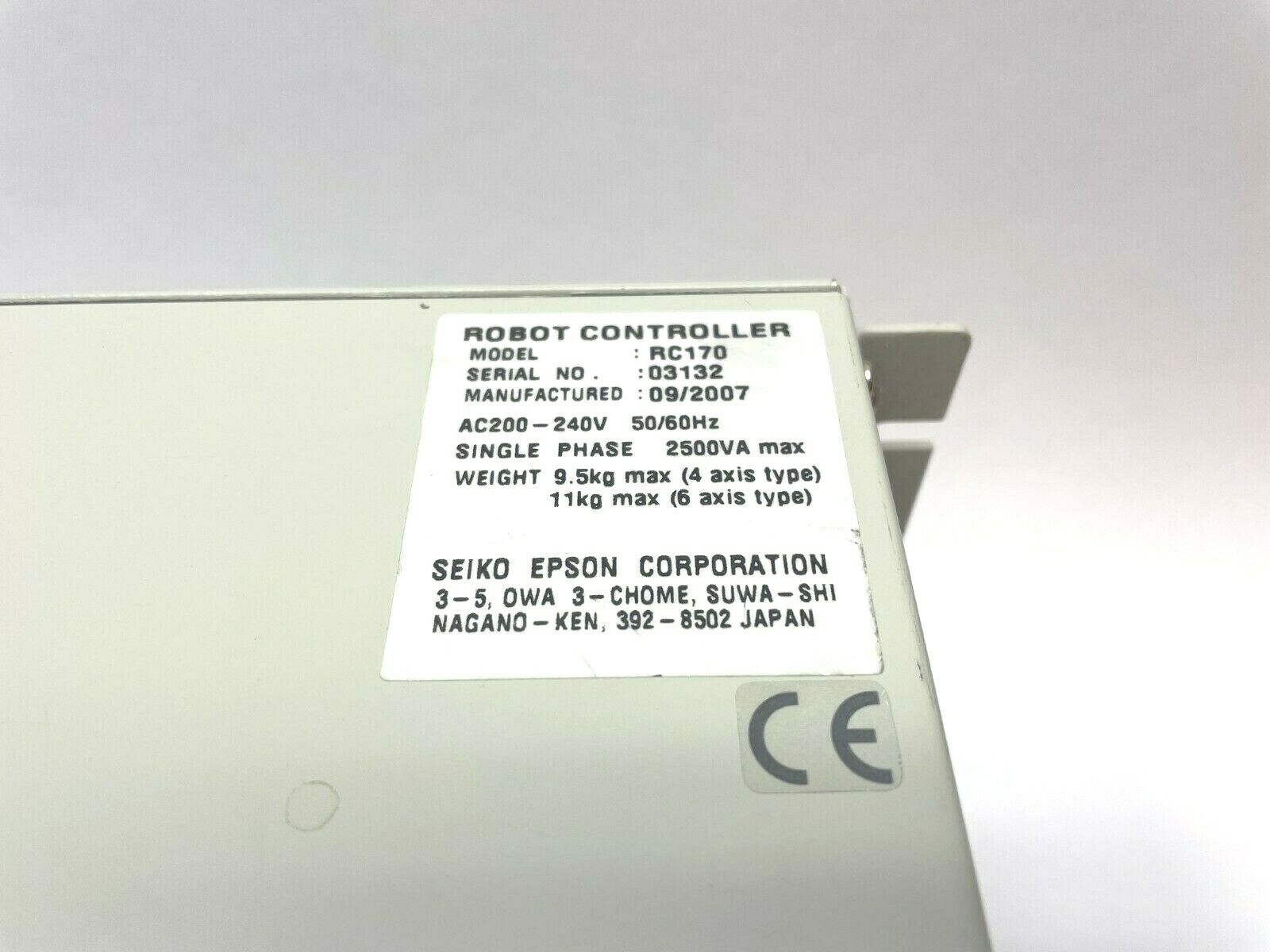 Seiko Epson RC170 Robot Controller, Serial No. 03132, 2007 - Maverick Industrial Sales