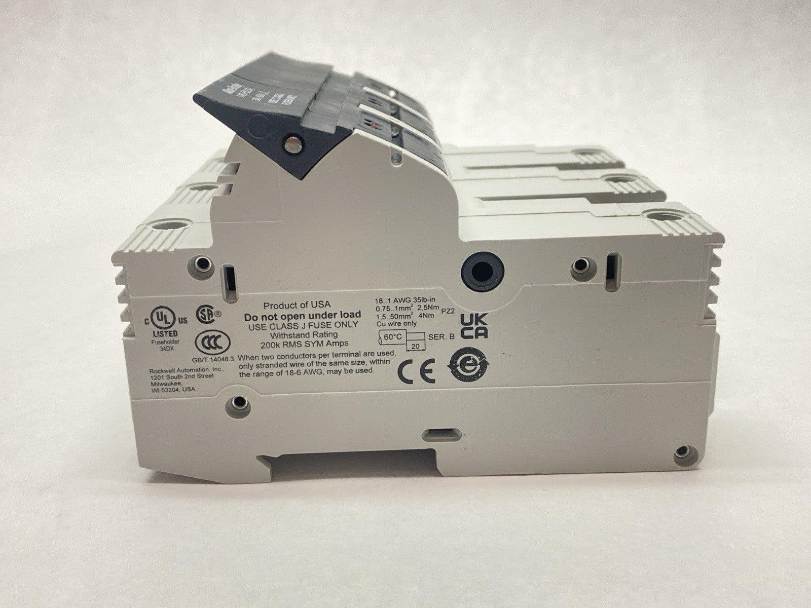 1492-FB3J30-L | Allen Bradley Ser B Fuse Holder Class J 30A 600V - Used - Maverick Industrial Sales