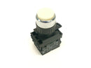 ABB MP3-21W White Illuminated Momentary Pushbutton w/ 2 N.O. Contacts - Maverick Industrial Sales