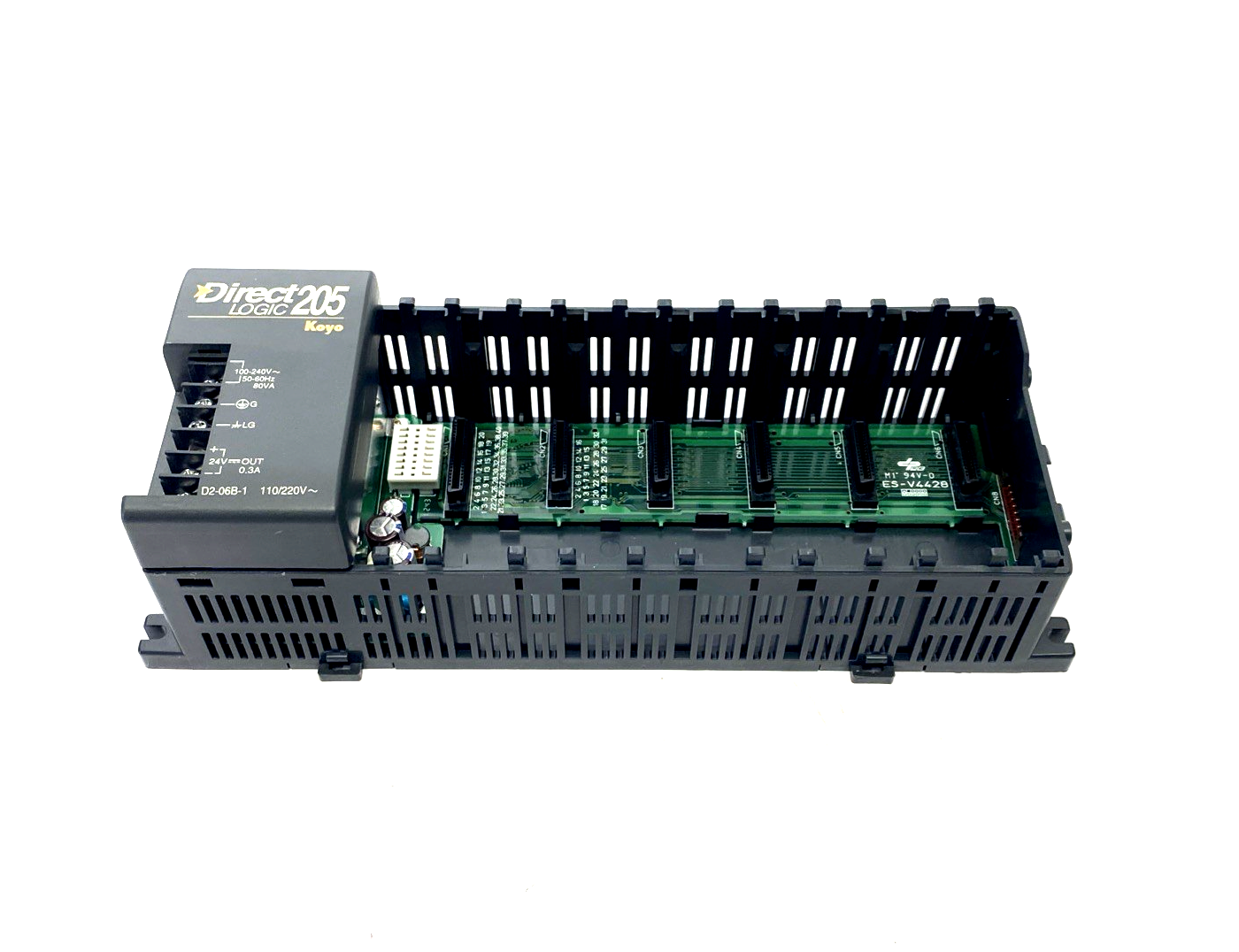 Automation Direct D2-06B-1 DirectLOGIC I/O Base, 6-Slot, 110-220VAC NO COVERS - Maverick Industrial Sales