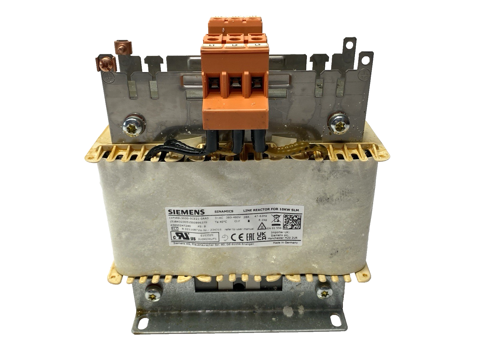 Siemens 6SL3000-0CE21-0AA0 Sinamics Line Reactor 480V 10kW - Maverick Industrial Sales