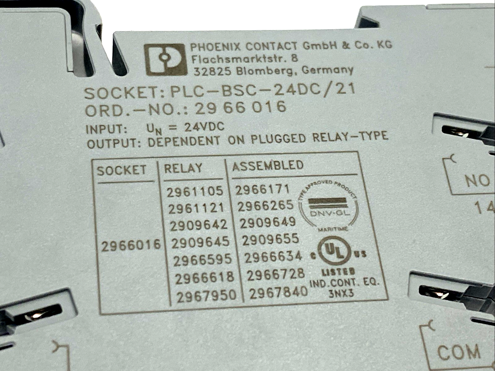 Phoenix Contact PLC-BSC-24DC/21 Solid State Relay Module 2966634 - Maverick Industrial Sales