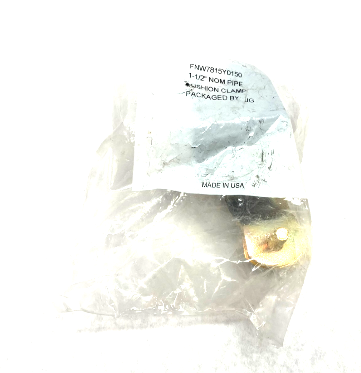 FNW7815Y0150 | FNW Figure 7815 1-1/2 in. Yellow Zinc Cushioned Pipe Strut Clamp - New - Maverick Industrial Sales