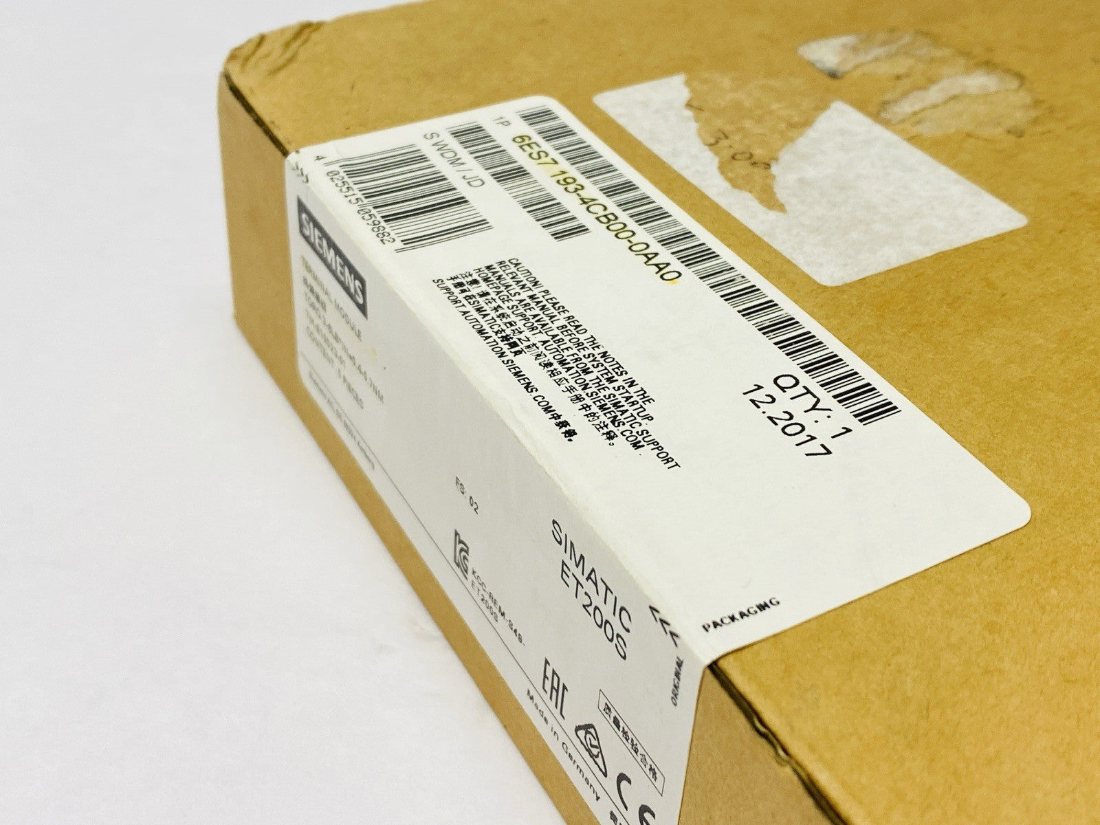 Siemens 6ES7 193-4CB00-0AA0 SIMATIC ET200S Terminal Module BOX OF 5 - Maverick Industrial Sales