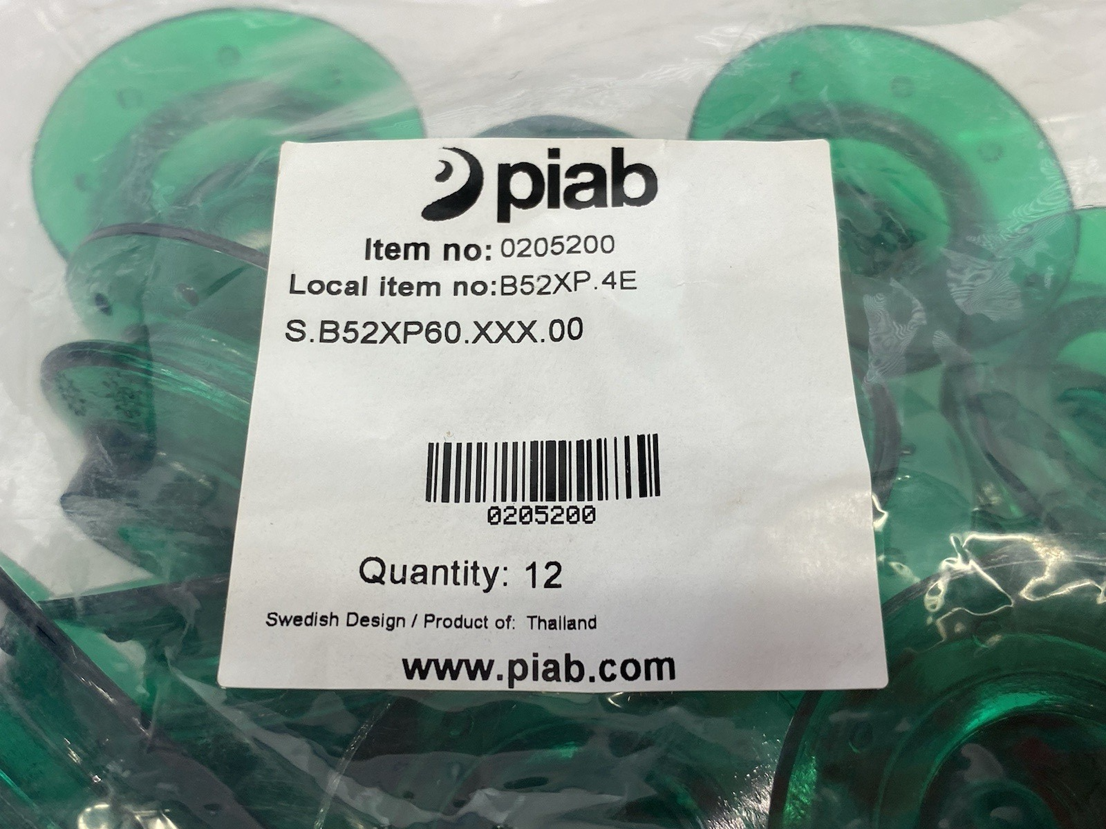 Piab 0205200 Suction cup B52XP Polyurethane 60 S.B52XP60.XX.00 PKG OF 12 - Maverick Industrial Sales