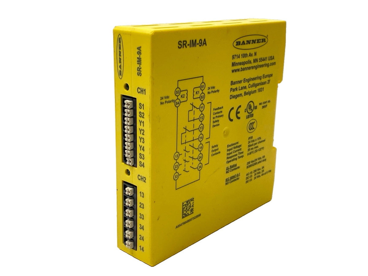Banner SR-IM-9A Relay Module For Safety Light Curtain/Control With EDM - Maverick Industrial Sales