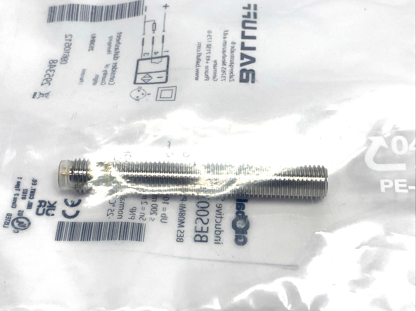 BES003P | Balluff Inductive Proximity Sensor M8 3-Pin BES M08MI-PSC20B-S49G - New - Maverick Industrial Sales