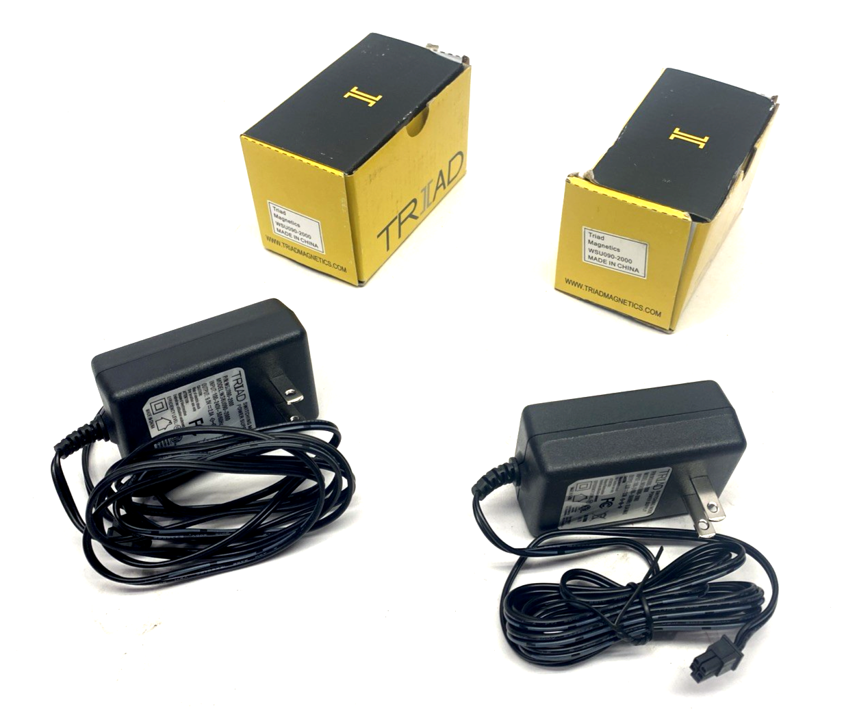 Triad Magnetics WSU090-2000 Power Supply, 4-Pin 100-240VAC 9VDC WS8U090-2000 2PK - Maverick Industrial Sales