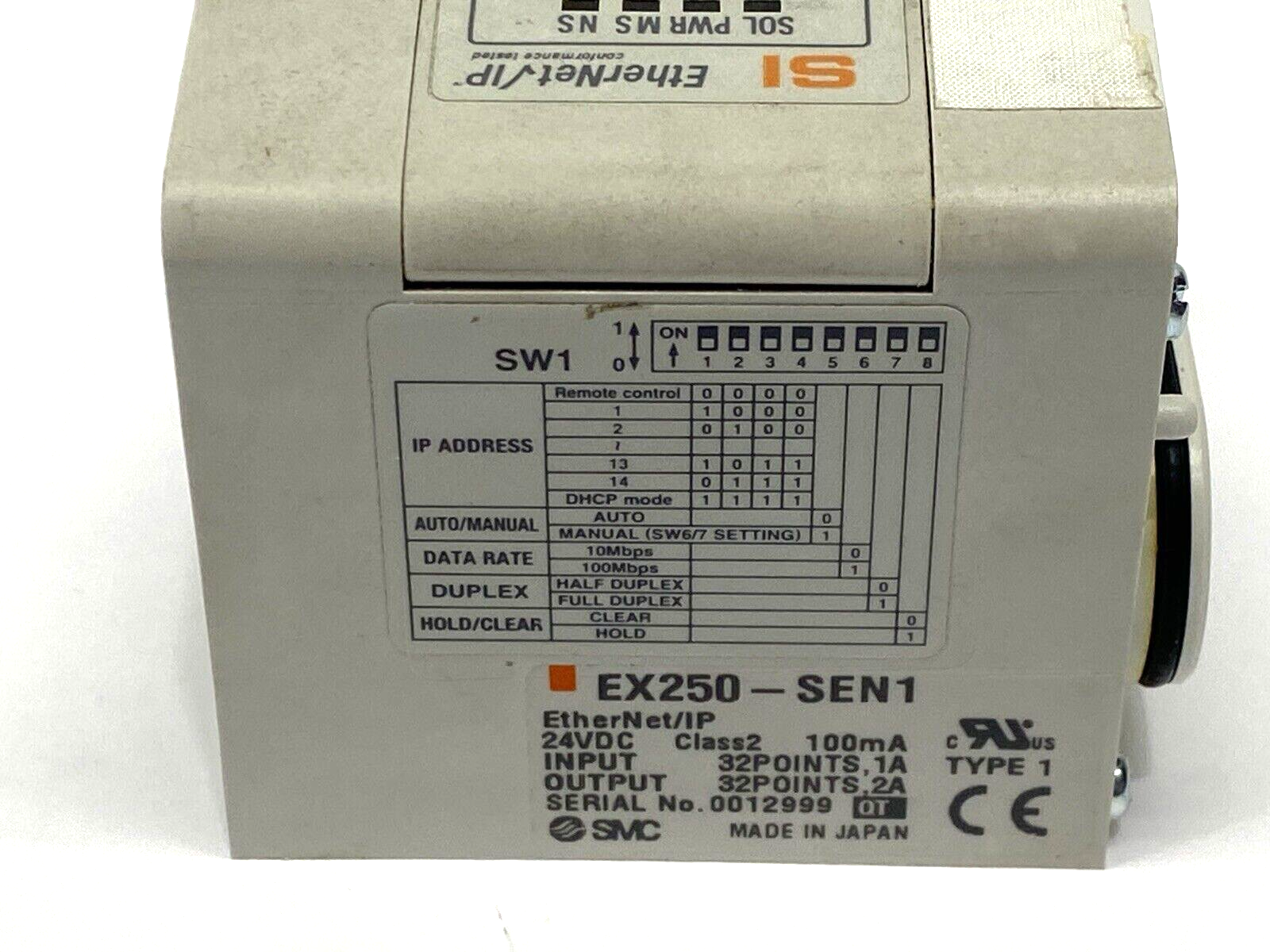 SMC EX250-SEN1 Ethernet/IP Unit - Maverick Industrial Sales