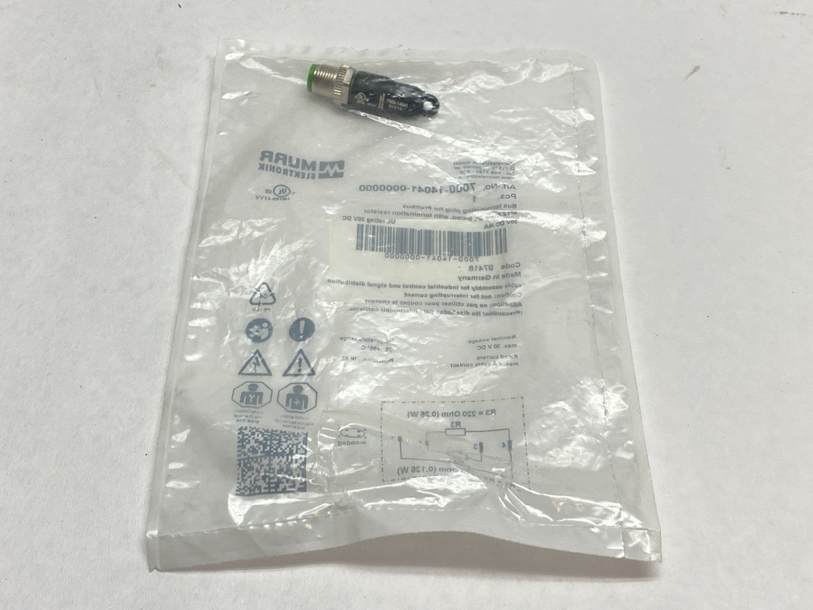Murr Elektronik 7000-14041-0000000 Bus Terminating Plug For Profibus Male M12 - Maverick Industrial Sales