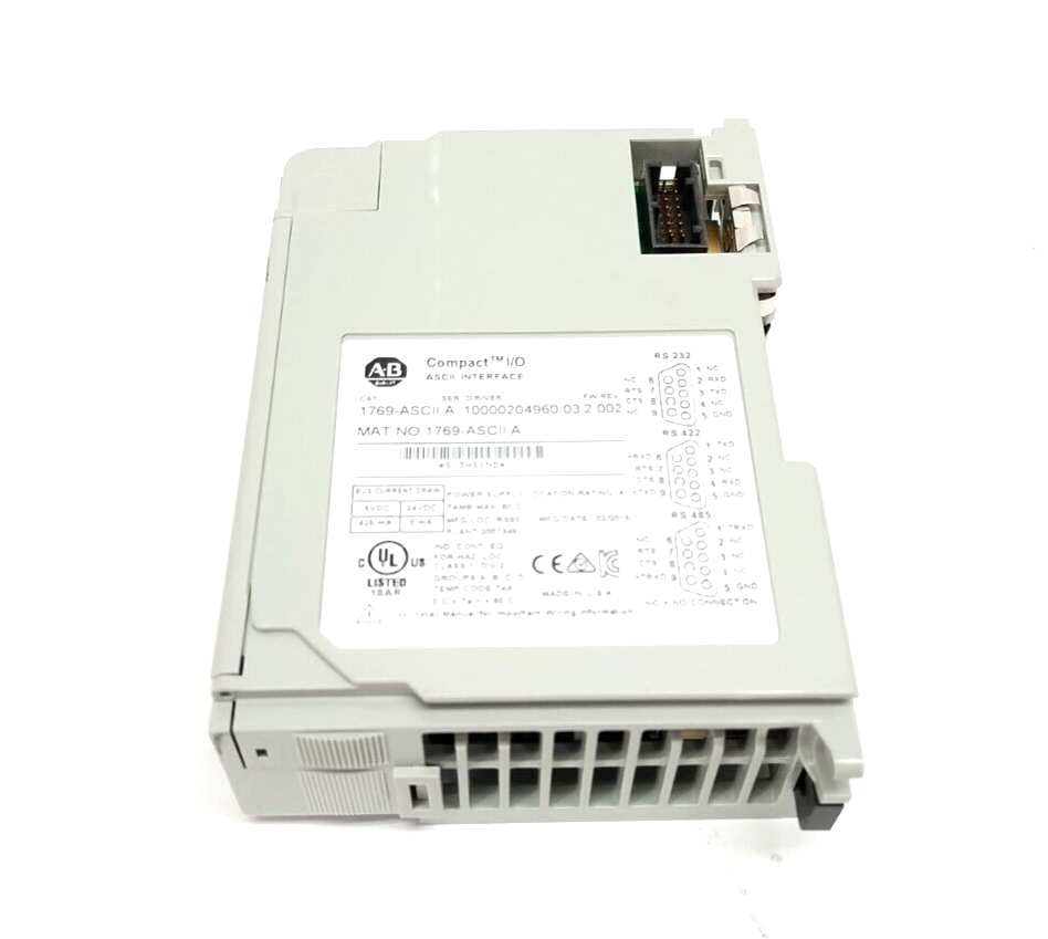 1769-ASCII | Allen Bradley 1769-ASCII Ser. A CompactLogix Compact I/O ...