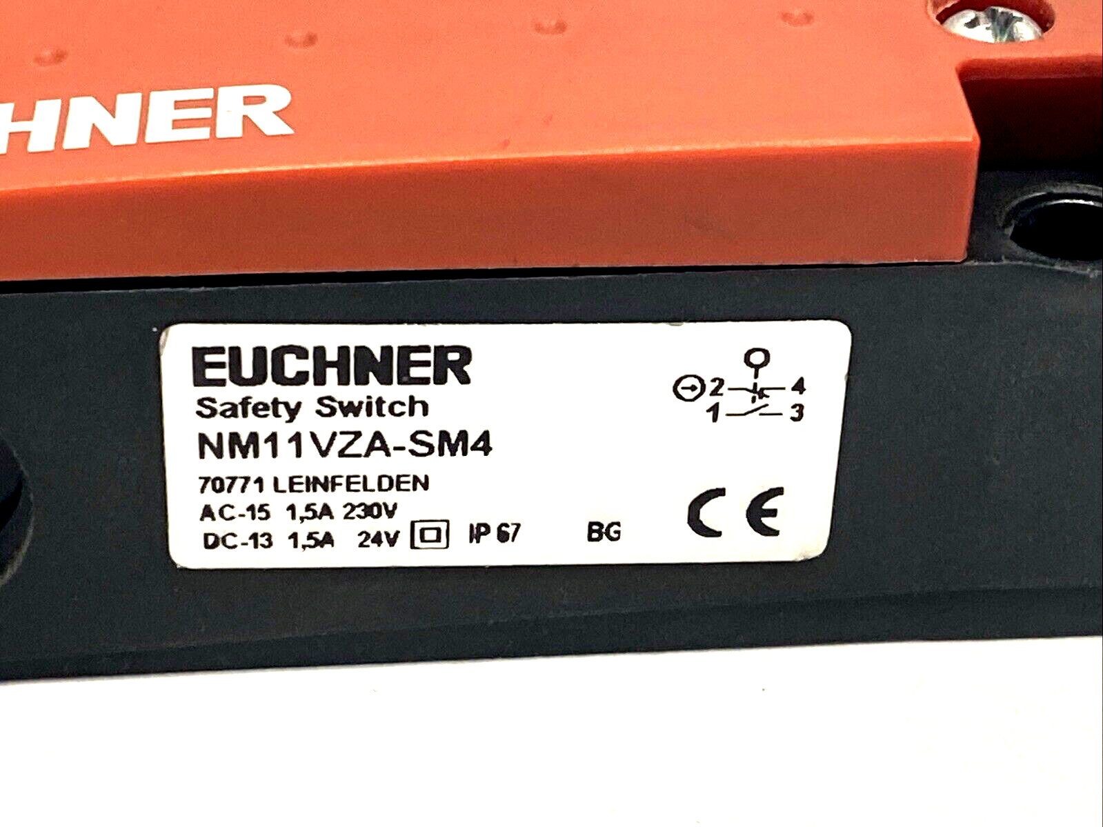 Euchner NM11VZA-SM4 Electromechanical Safety Switch M12 4-Pin Male 085626 - Maverick Industrial Sales