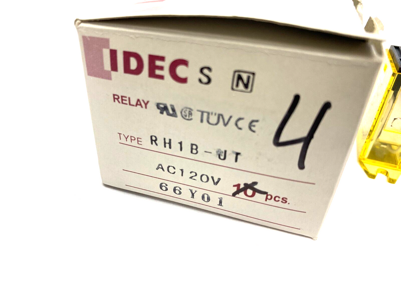 IDEC RH1B-UTAC120V Top Mount Power Relay SPDT 10A 120VAC BOX OF 4 - Maverick Industrial Sales