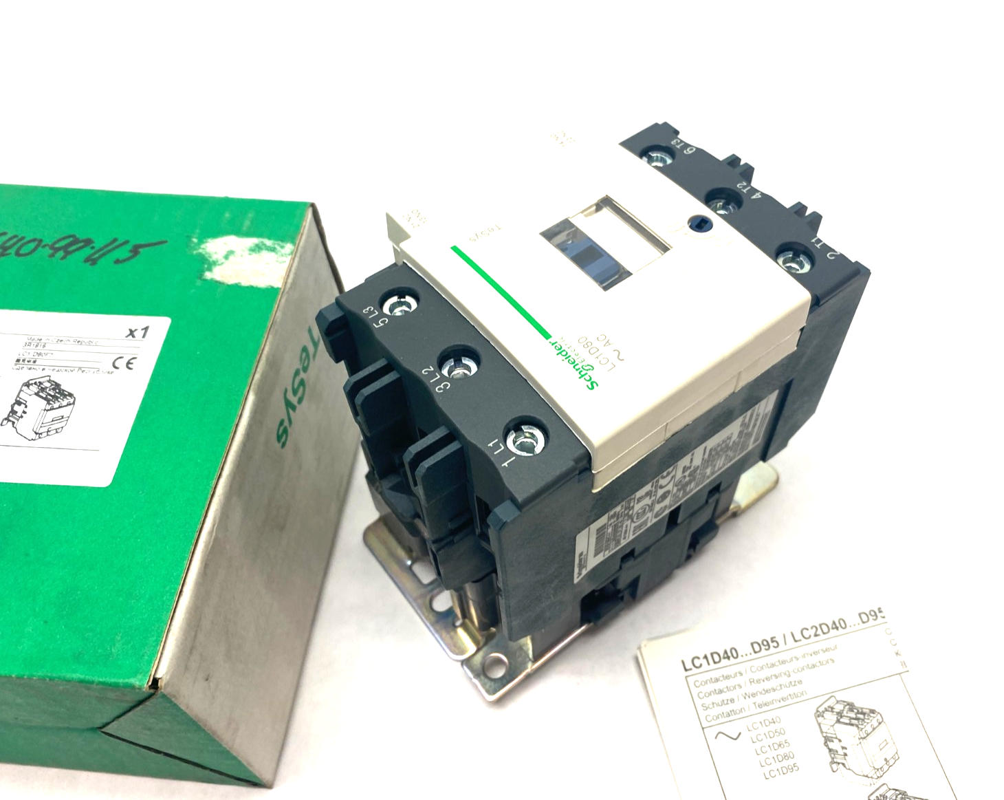 Schneider Electric LC1 D80F7 TeSys Deca Nonreversing IEC Contactor 3-Phase - Maverick Industrial Sales
