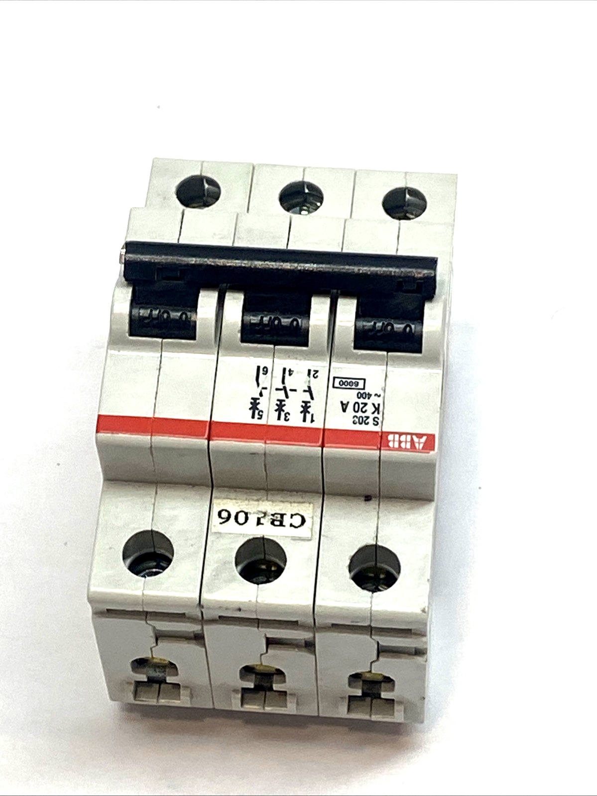S203-K20 | ABB Miniature Circuit Breaker 3-Pole 20A K Curve 277/480Y VAC - Used - Maverick Industrial Sales