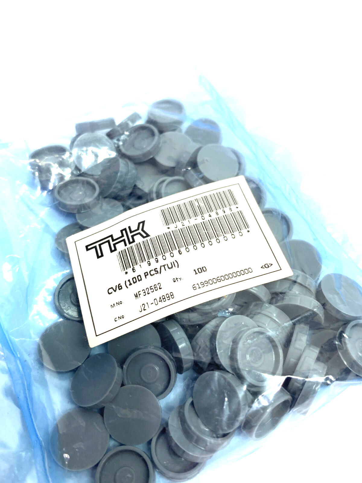 THK CV6 Rail Caps, Gray, PKG OF 100 - Maverick Industrial Sales