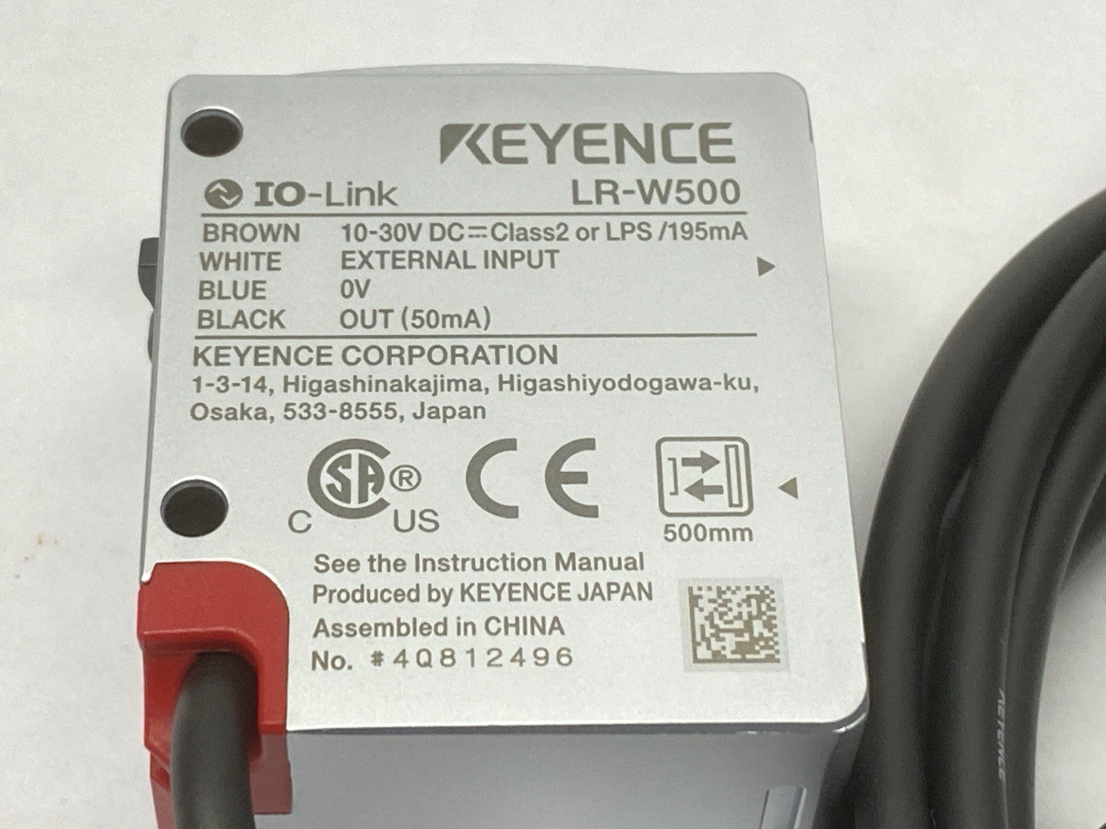 LR-W500 | Keyence Self-Contained Full-Spectrum Sensor 2m Cable Type - New – Open box - Maverick Industrial Sales