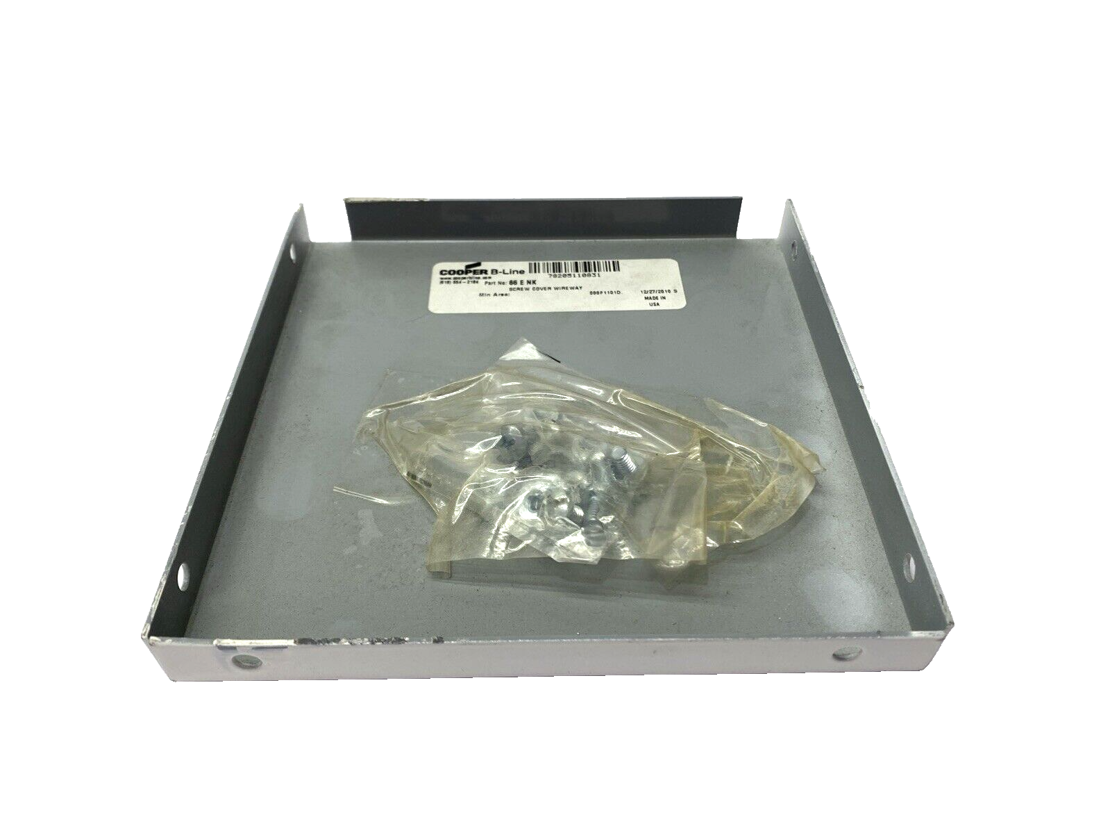 Cooper 66-E-NK B-Line End Wireway Screw Cover 6" x 6" PAINTED WHITE - Maverick Industrial Sales