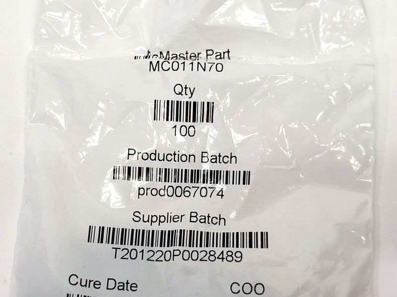 McMaster MC011N70 O-Rings PACKAGE OF 100 - Maverick Industrial Sales