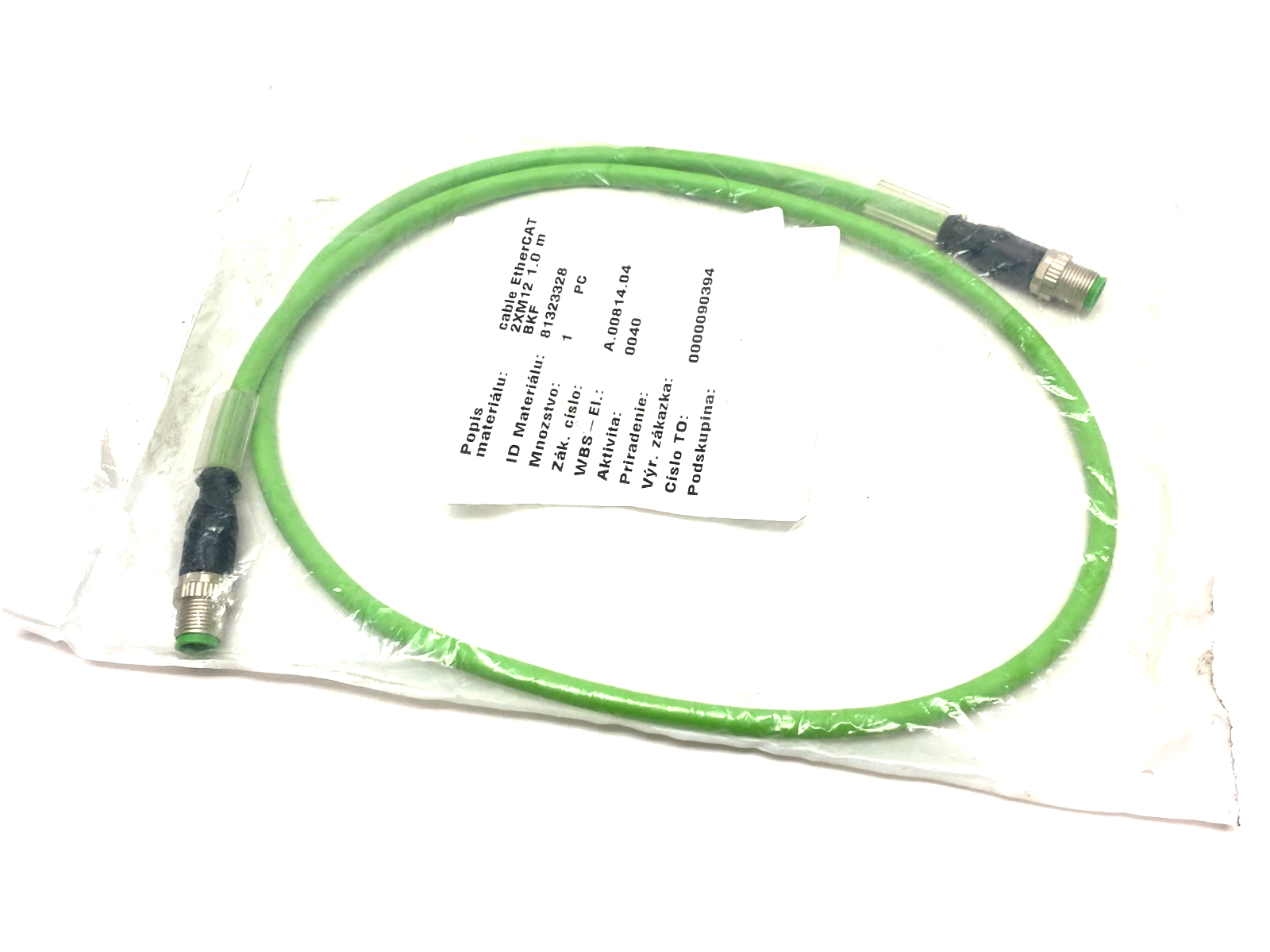 Beckhoff ZK1090-6161-0010 Double Ended EtherCAT Power Cable 1m 053769 - Maverick Industrial Sales