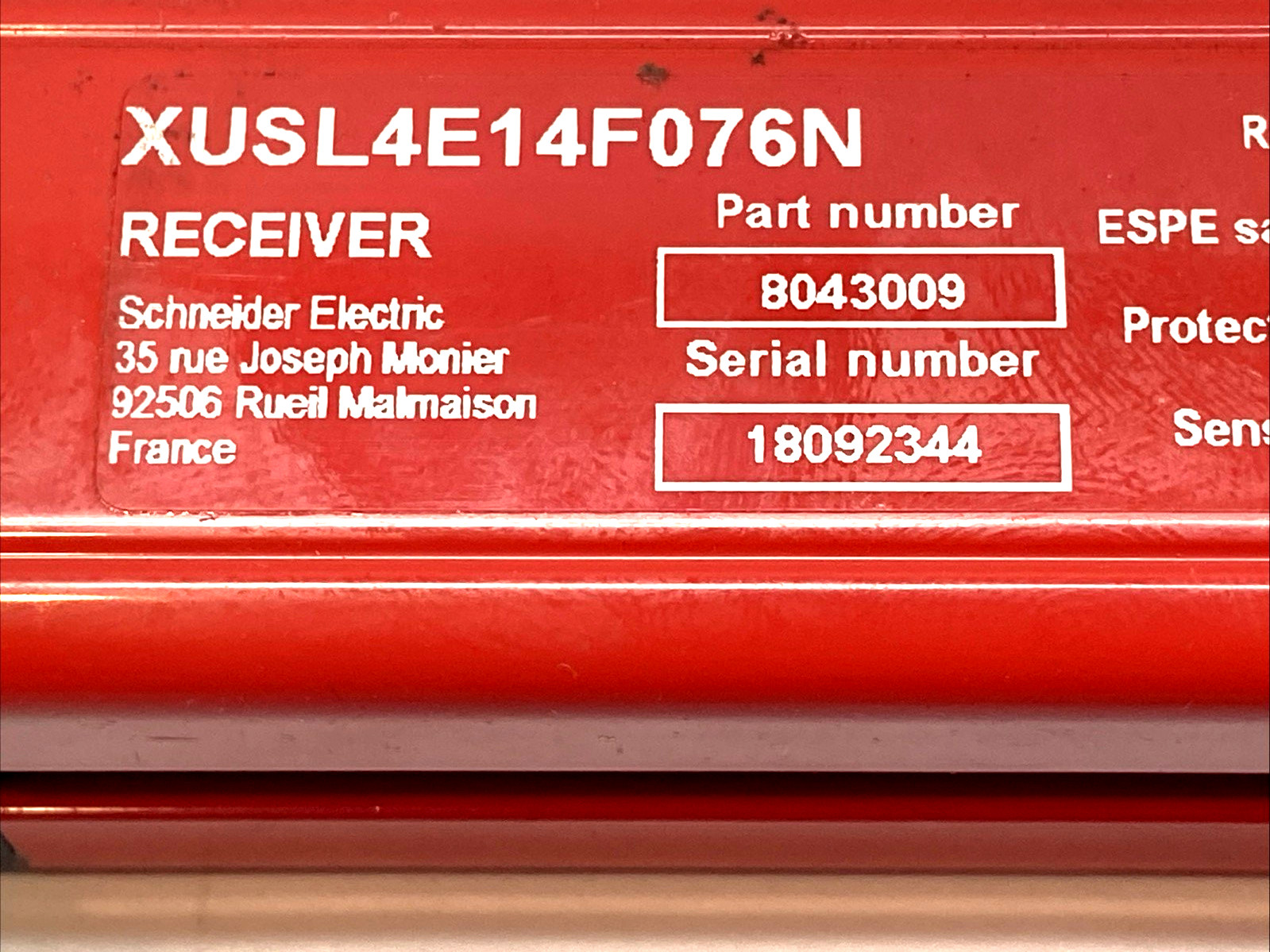 XUSL4E14F076N | Telemecanique Safety Light Curtain Receiver 8043009 - Used - Maverick Industrial Sales
