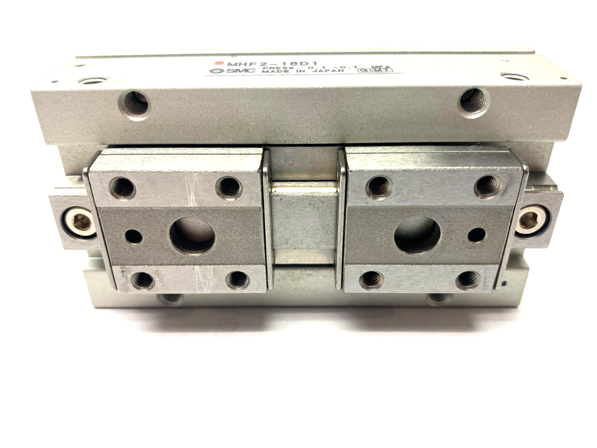 MHF2-16D1 | SMC Low-Profile Pneumatic Gripper, 2-Finger, 16mm Stroke Per Jaw - Used - Maverick Industrial Sales