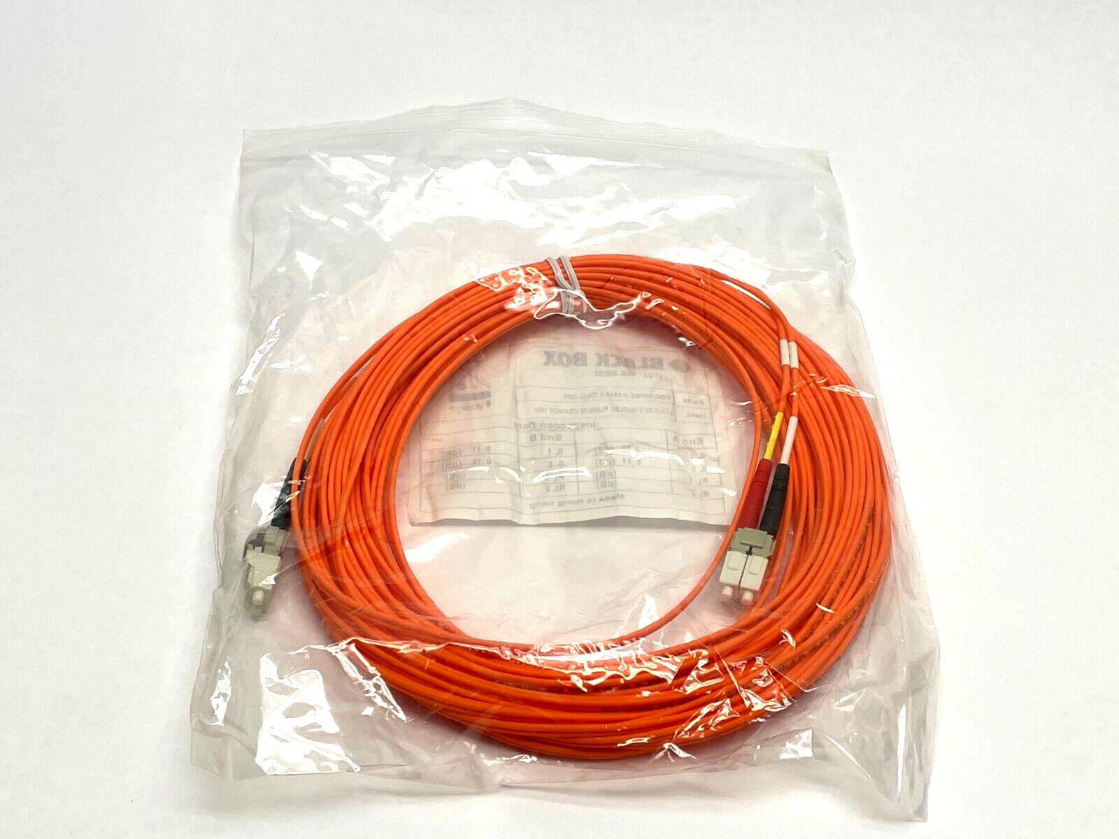 Black Box FOCMP62-015M-LCLC-OR Fiber Patch Cable 15m Length - Maverick Industrial Sales