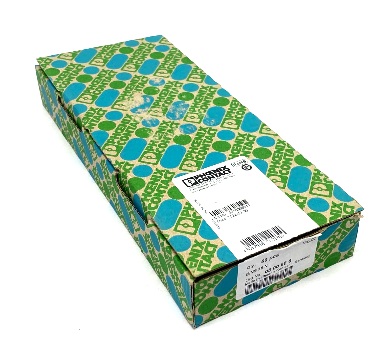 Phoenix Contact 0800886 End Bracket Terminal Block E/NS 35 N Gray BOX OF 50 - Maverick Industrial Sales