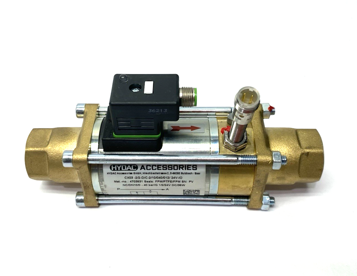 Hydac CX03-2/2-D/C-2/10/040/012/24V-IO Direct Acting Coaxial Valve 4703831 - Maverick Industrial Sales
