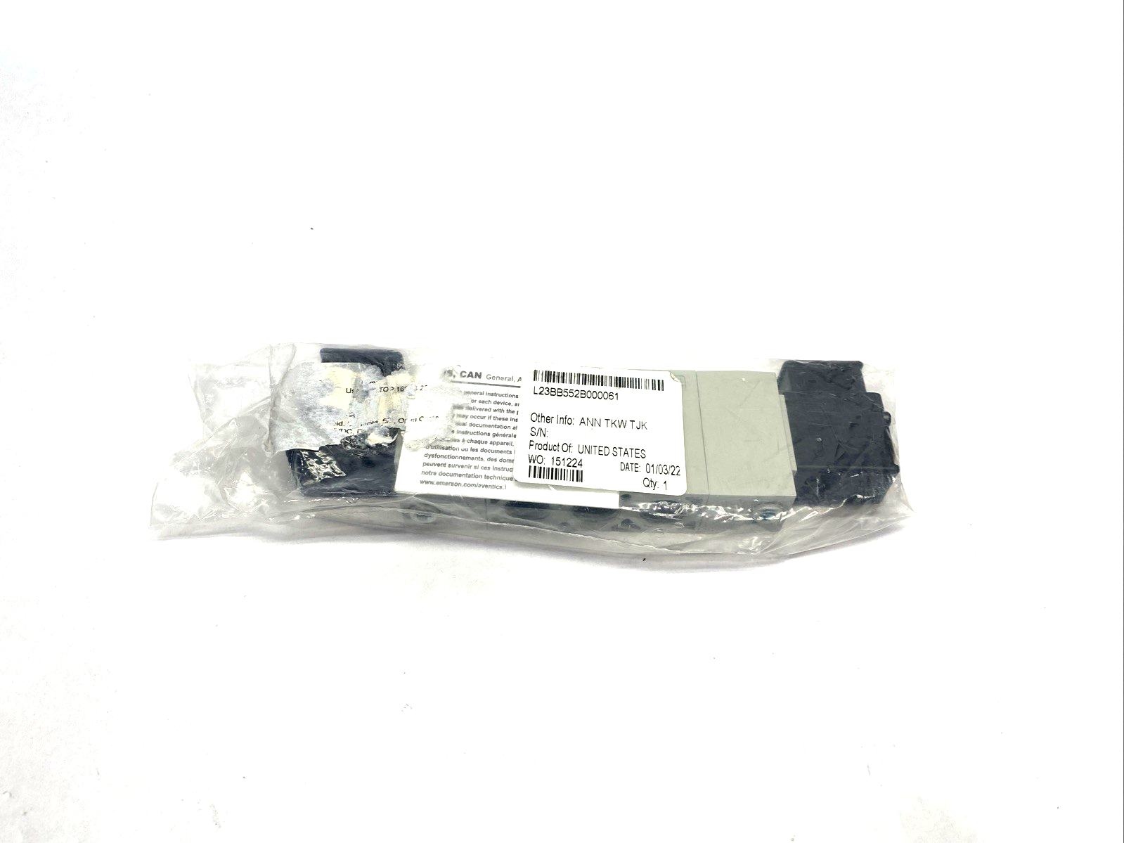 Aventics L23BB552B000061 Solenoid Valves 3/8" NPT - Maverick Industrial Sales
