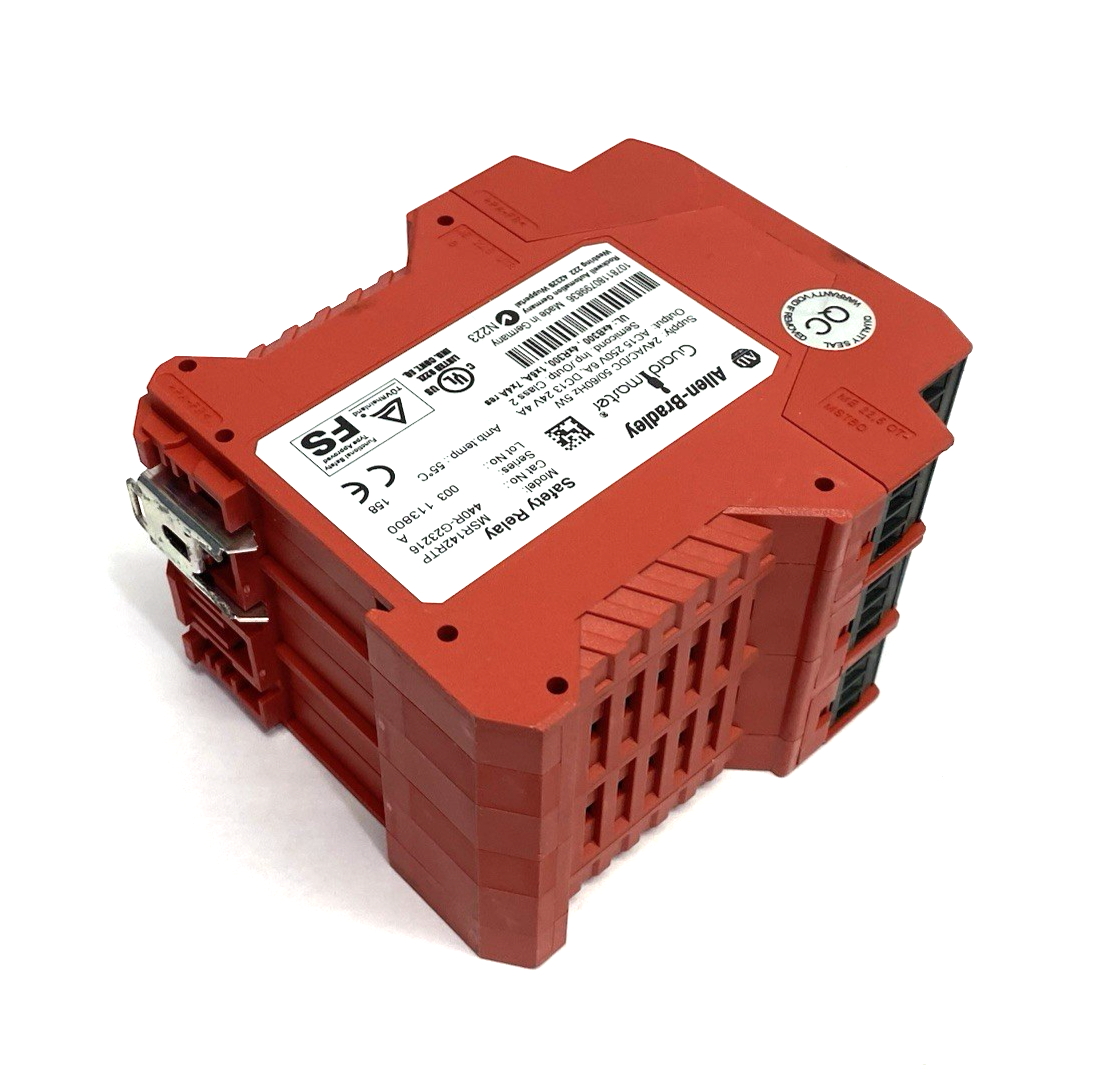 440R-G23216 | Allen Bradley Ser. A Guardmaster MSR142RTP Safety Relay, Auto-reset - Used - Maverick Industrial Sales