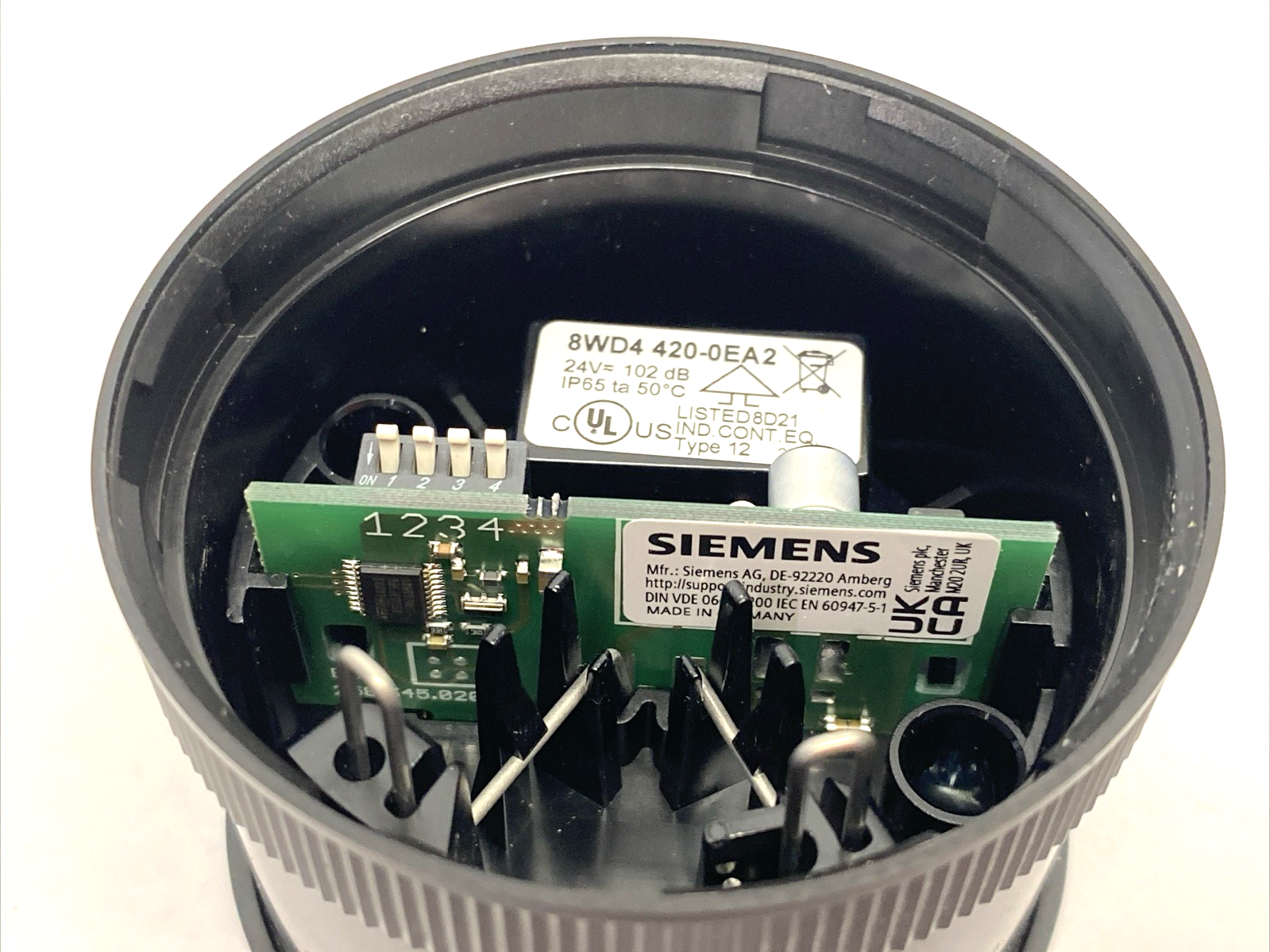 Siemens 8WD4420-0EA2 Stack Light Siren Element Multi-Tone 102 dB - Maverick Industrial Sales