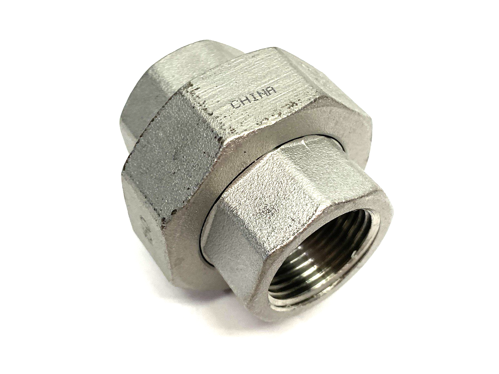 None | 3/4" NPT Female 304 Stainless Steel Union Pipe Fitting, Class 150 SP114 - New – Open box - Maverick Industrial Sales