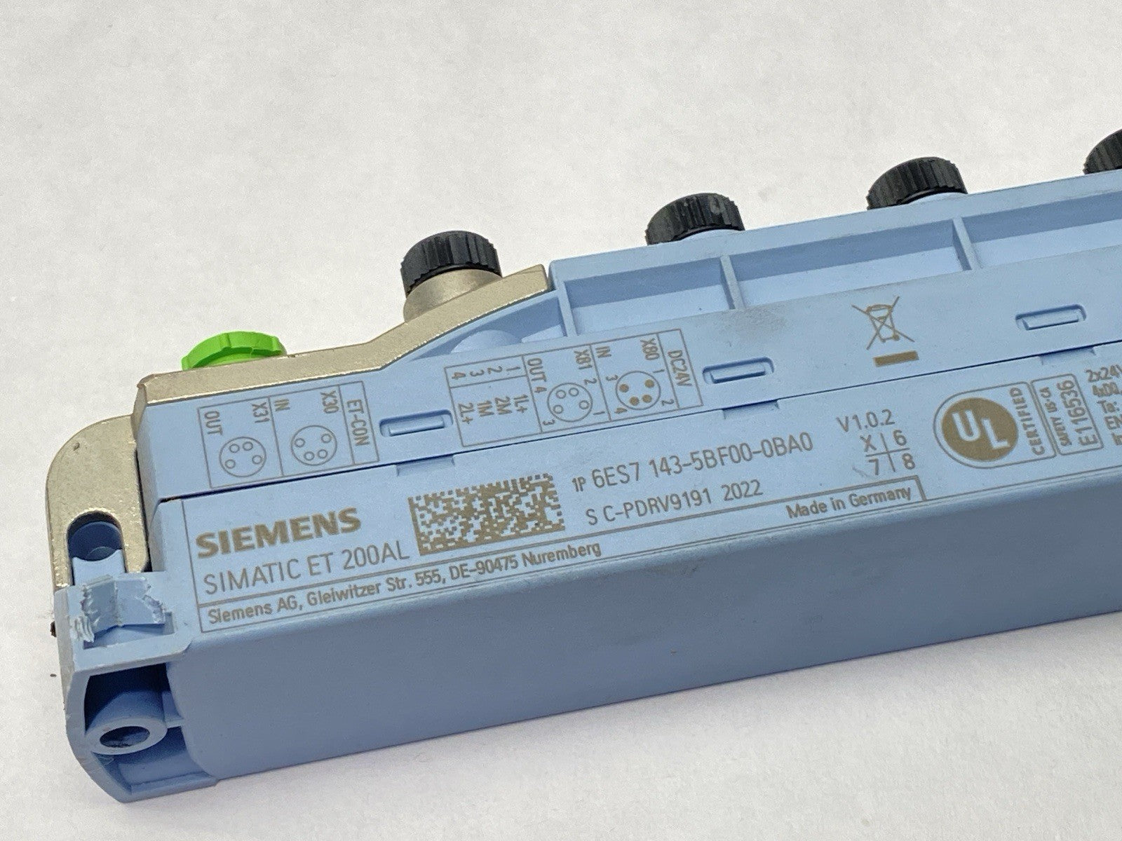 6ES7 143-5BF00-0BA0 | Siemens SIMATIC ET 200AL Digital I/O Module 8xM8 - For parts or not working - Maverick Industrial Sales