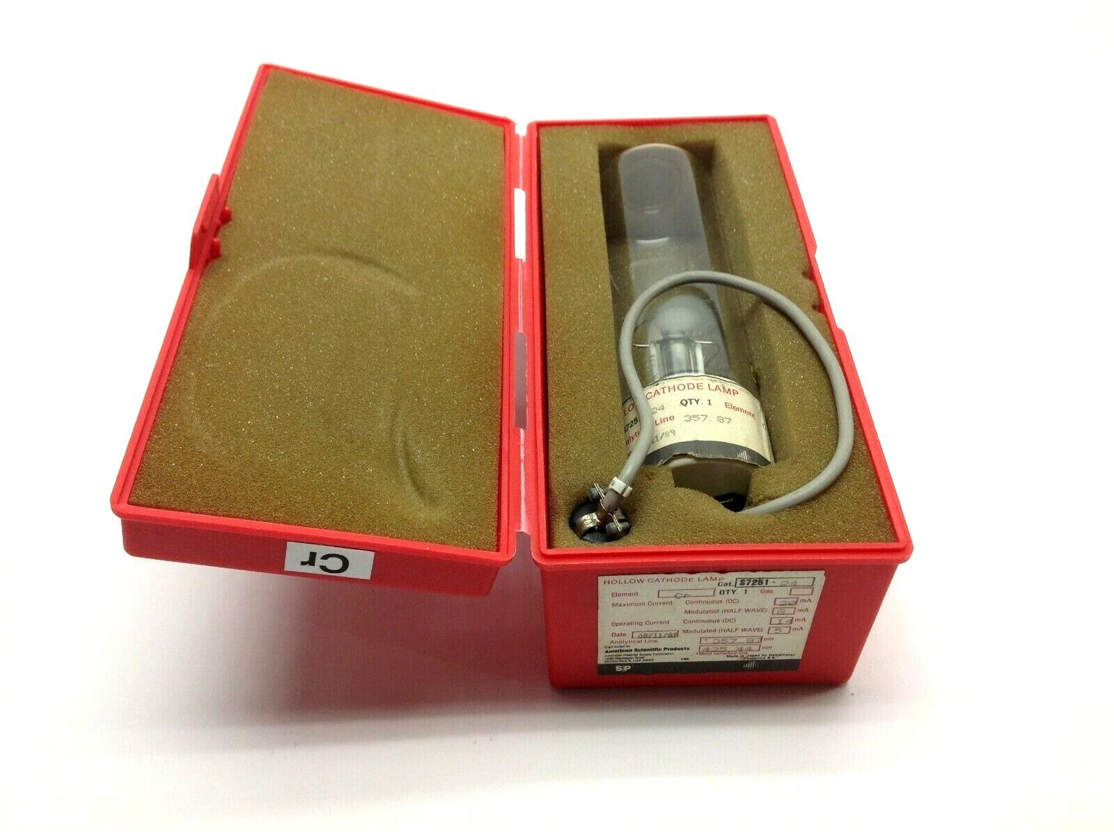 S7251 24 | Hamamtsu Chromium Cr Element Hollow Cathode Lamp Bulb 20mA Max - Used - Maverick Industrial Sales