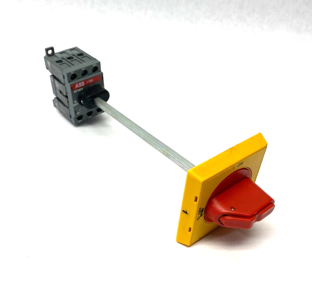 ABB OT16F3 Non-Fused Disconnect Switch 3-Pole w/ Red/Yellow Operator Handle - Maverick Industrial Sales