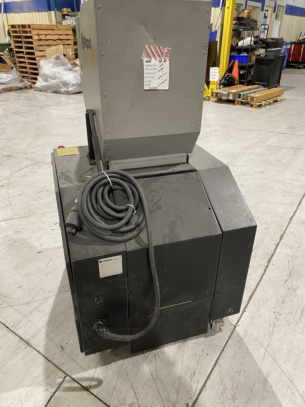 F-14 | Rapid Force Plastic Granulator 480V 3PH - Used - Maverick Industrial Sales