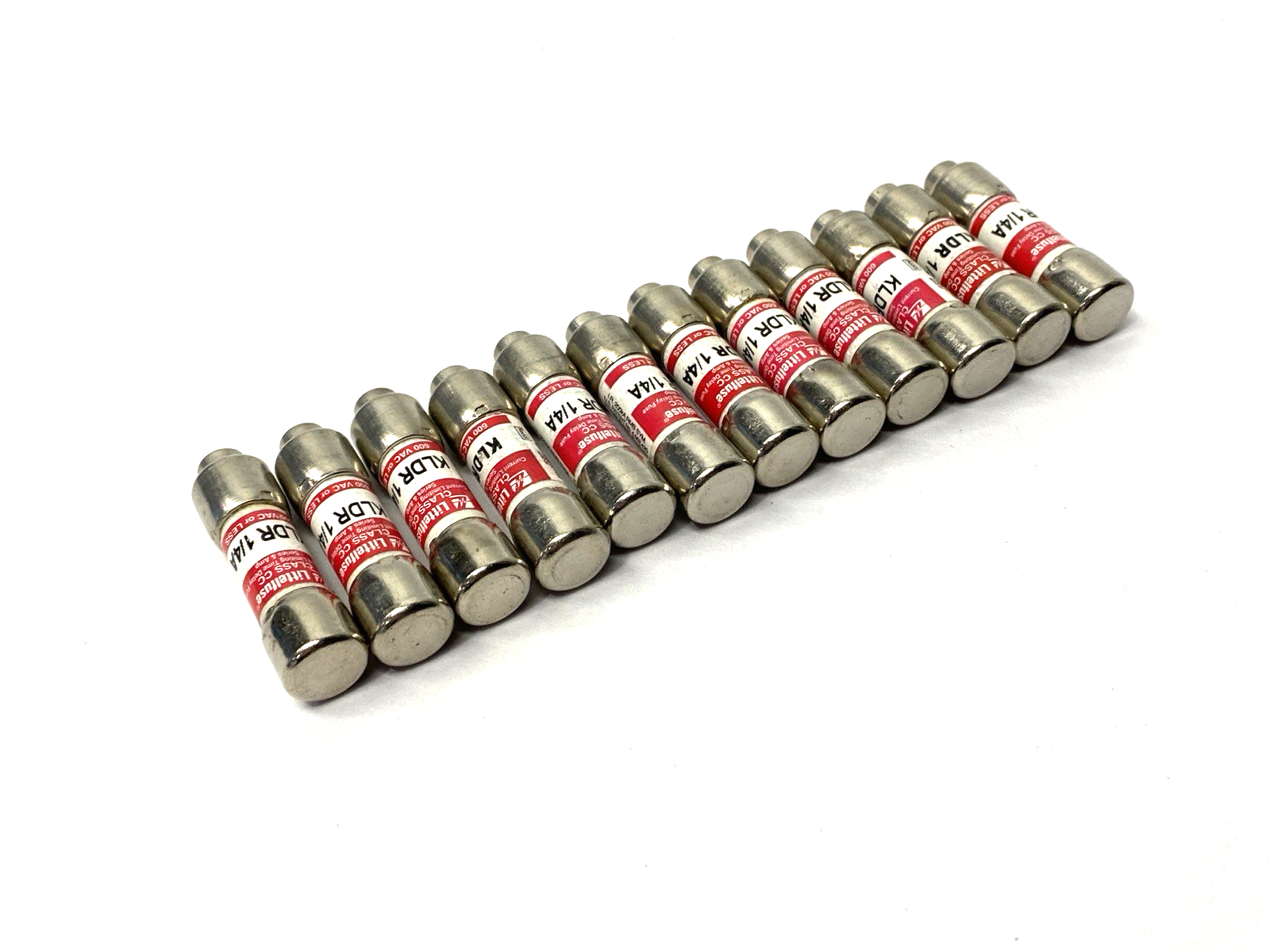 Littelfuse KLDR1/4A Time-Delay Fuse Class CC 600VAC .25A LOT OF 12 - Maverick Industrial Sales