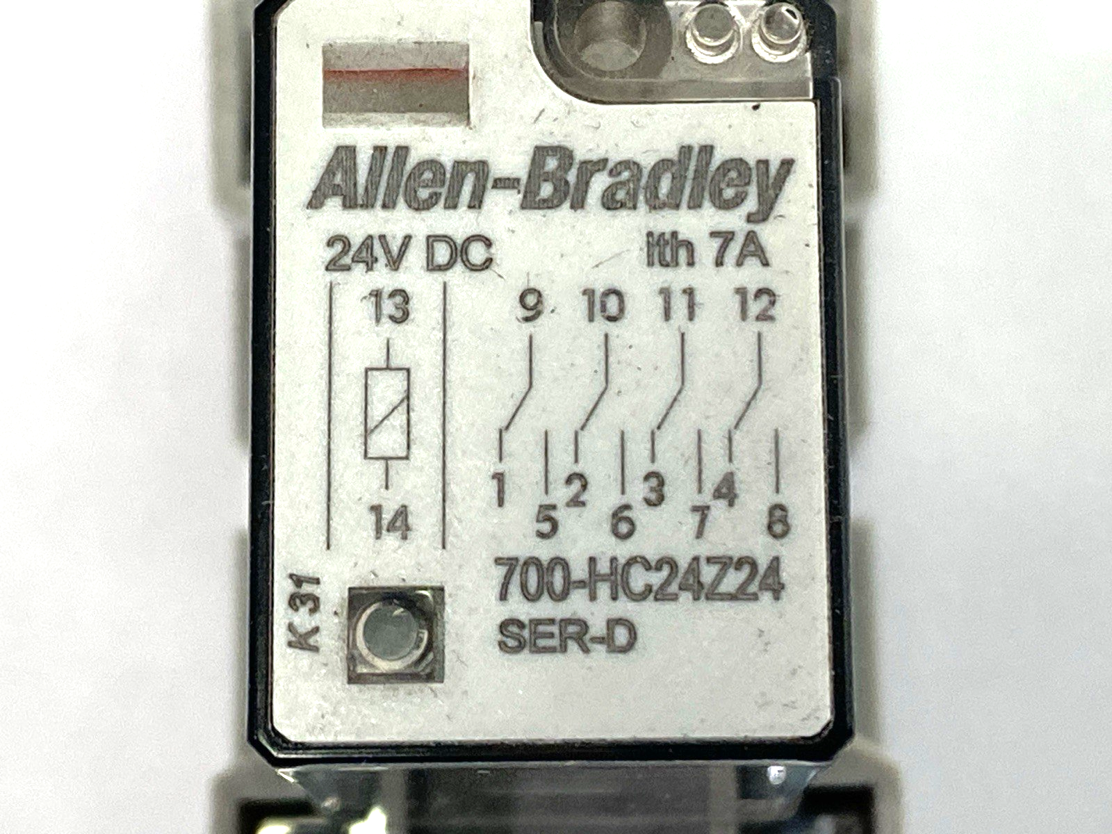 Allen Bradley 700-HC24Z24 Ser. D Ice Cube Relay 24VDC w/ 700-HN128 Ser. B Base - Maverick Industrial Sales