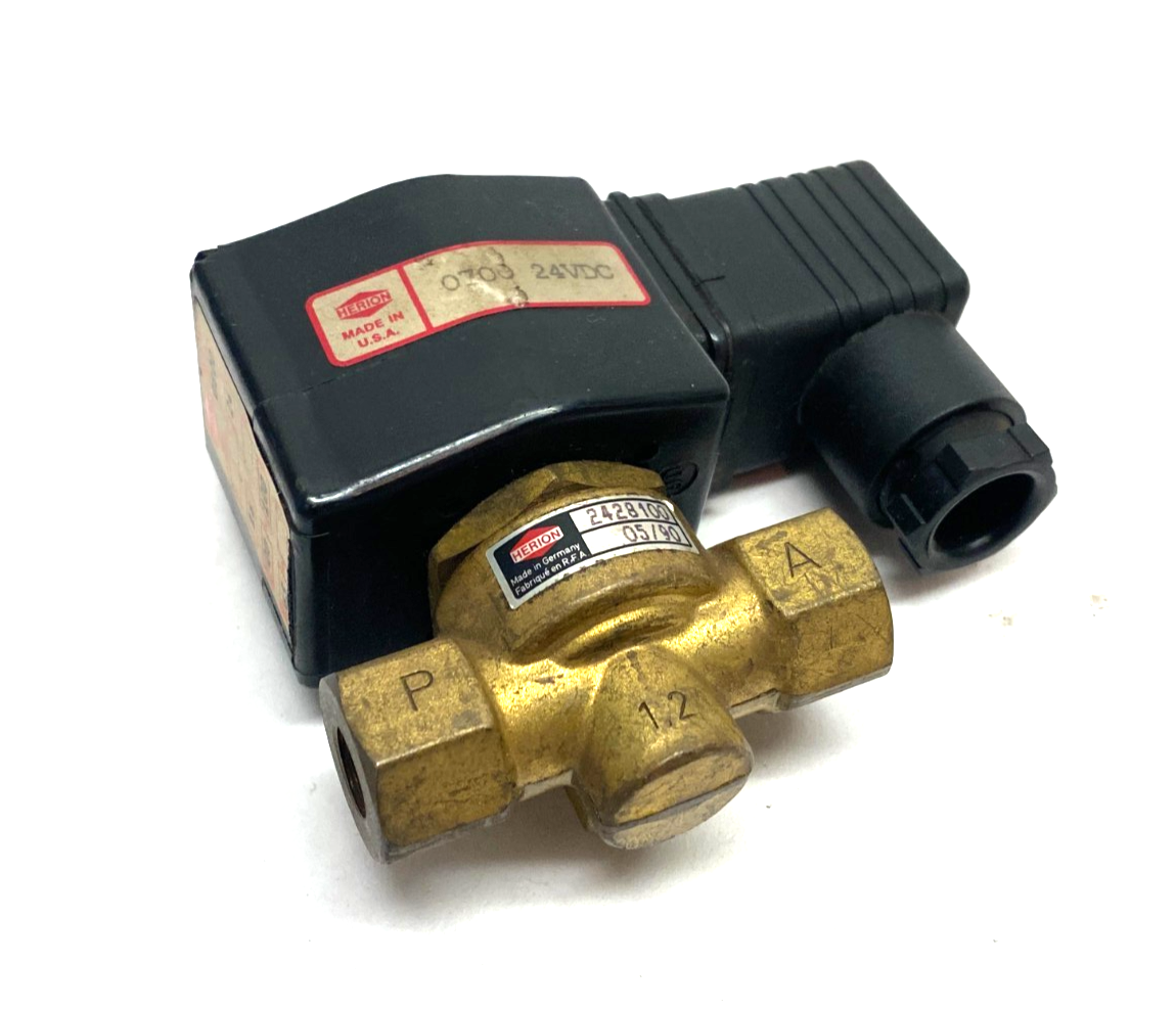 Herion 2428100 Solenoid Valve 3/2 24VDC, 0700 - Maverick Industrial Sales