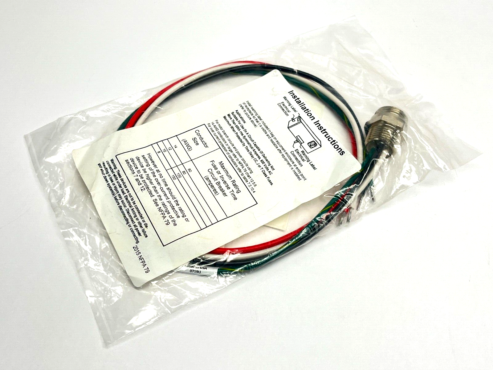 RSF44-0.5M/NPT | Turck PowerFast Cordset Mini 4-Pin Male Flying Lead 0.5M U2-15014 - New - Maverick Industrial Sales