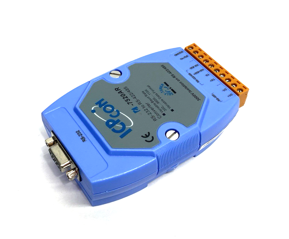 I-7520AR | ICP DAS RS-232 to RS-422/RS-485 Converter, DIN Mount - Used - Maverick Industrial Sales
