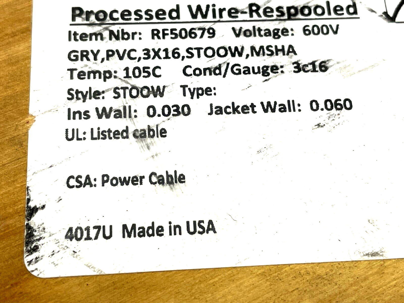 Turck RF50679 Flexible Service Cable 3-Contuctor 101550679 30m - Maverick Industrial Sales