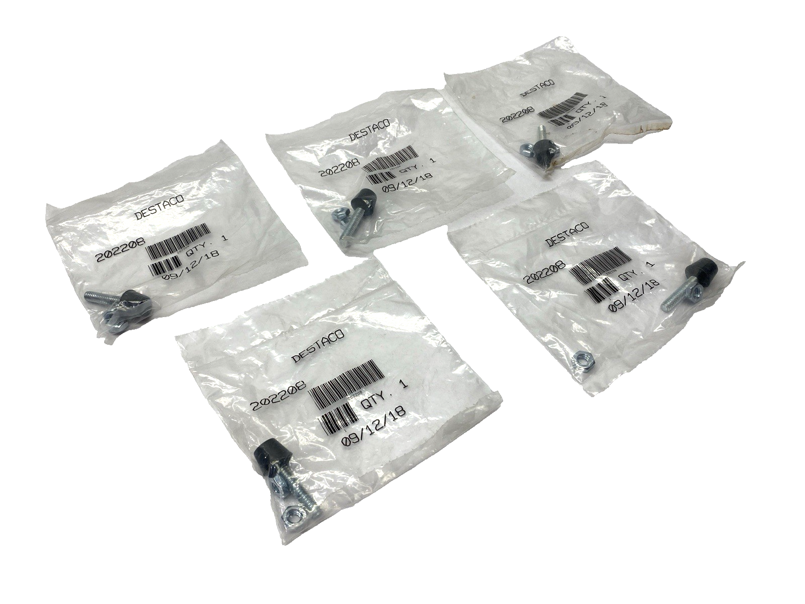 Destaco 202208 Black Flat-Tip Bonded Neoprene Spindle for Toggle Clamp LOT OF 5 - Maverick Industrial Sales