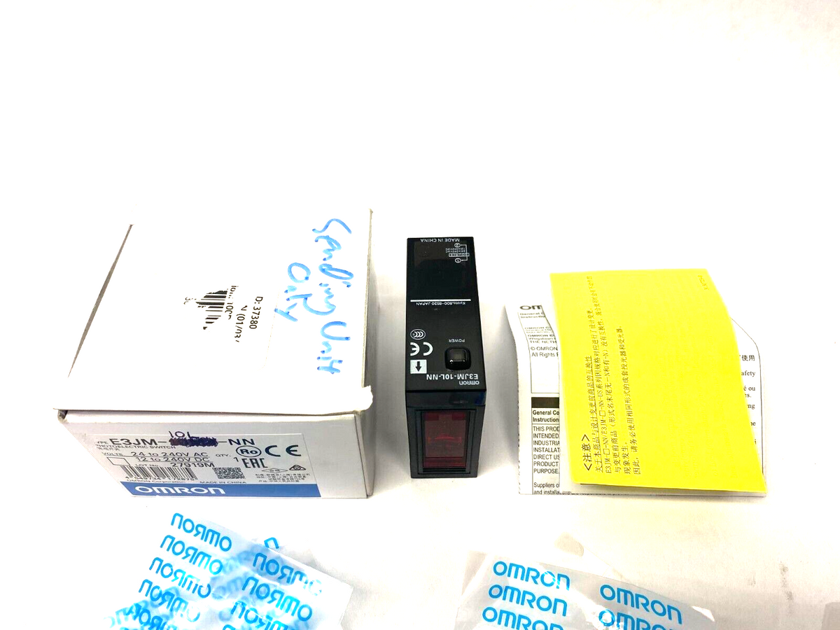 E3JM-10L-NN | Omron Through-Beam Photoelectric Switch Sending Unit 24-240VAC - New – Open box - Maverick Industrial Sales