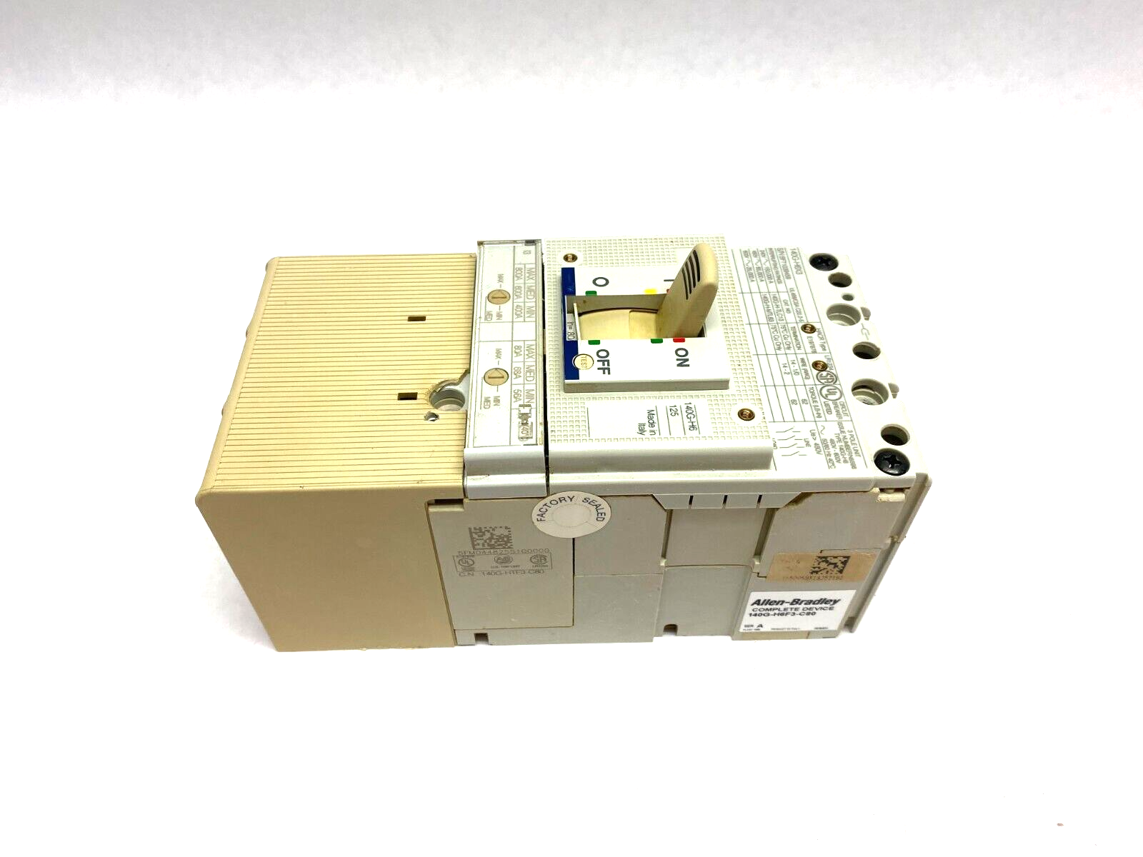 140G-H6F3-C80 | Allen Bradley Ser. A Molded Case Circuit Breaker H Frame - Used - Maverick Industrial Sales