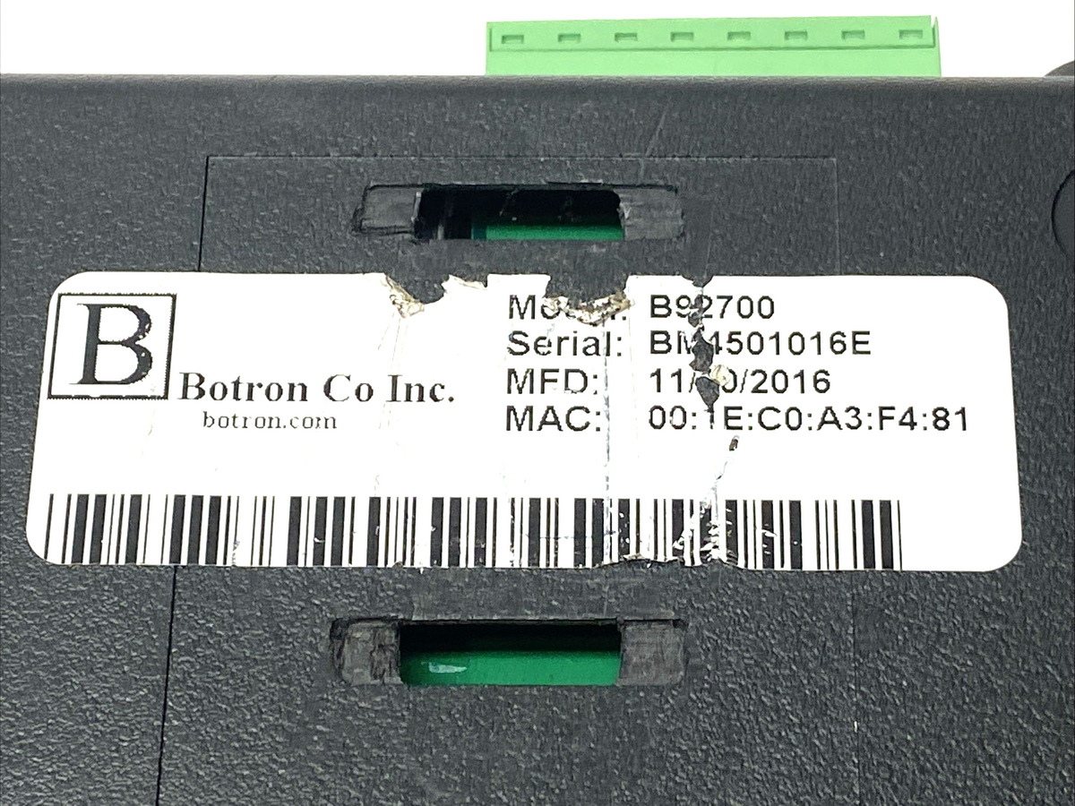 Botron B92700 OMNIGRD Multi-Ground Continuous Monitor SCREEN DECAY - Maverick Industrial Sales