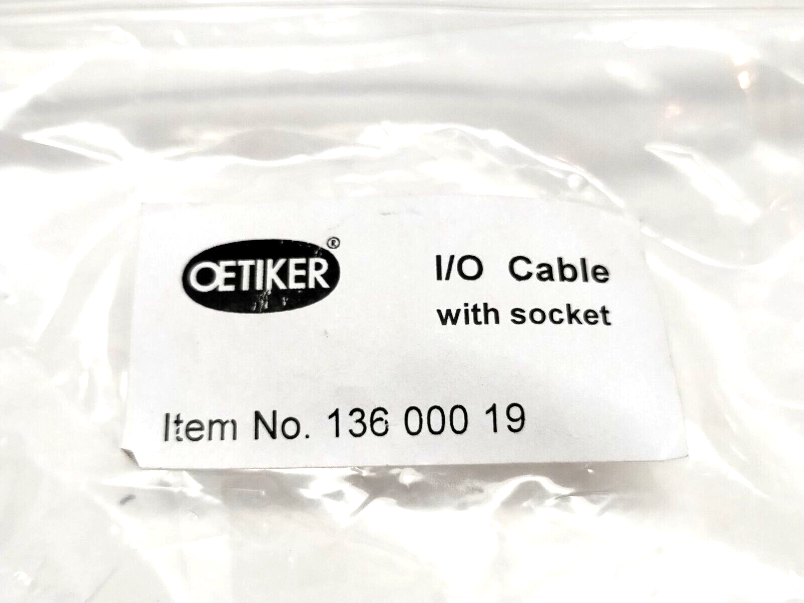 Oetiker 13600019 I/O Cable w/ Socket 5m - Maverick Industrial Sales